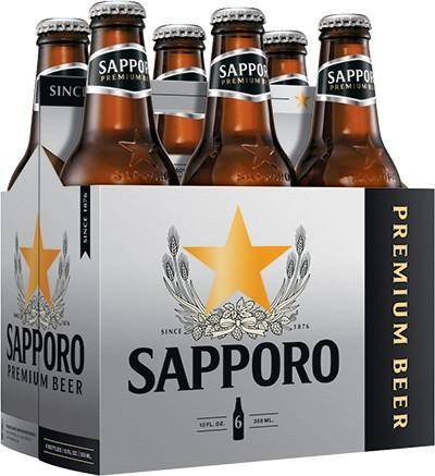SAPPORO PREMIUM BEER 6-PACK BOTTLE
