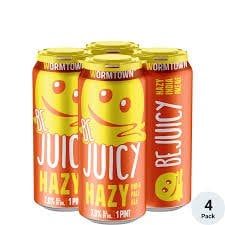 WORMTOWN BE JUICY HAZY IPA 4 PACK