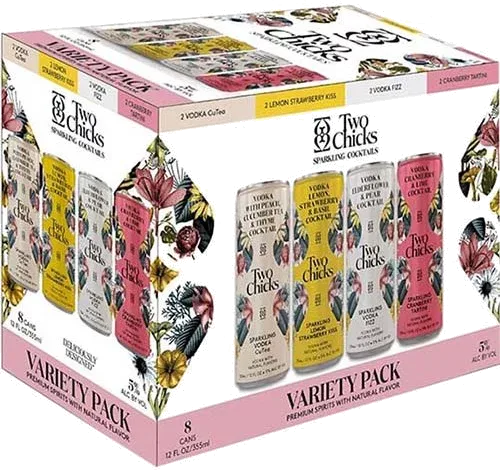 TWO CHICKS VODKA VARIETY 8-PACK