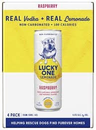 LUCKY ONE LEMONADE BY HIGH NOON RASPBERRY 4-PACK VODKA SELTZER