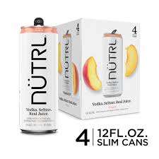 NUTRL VODKA SODA PEACH 4-PACK C-12OZ
