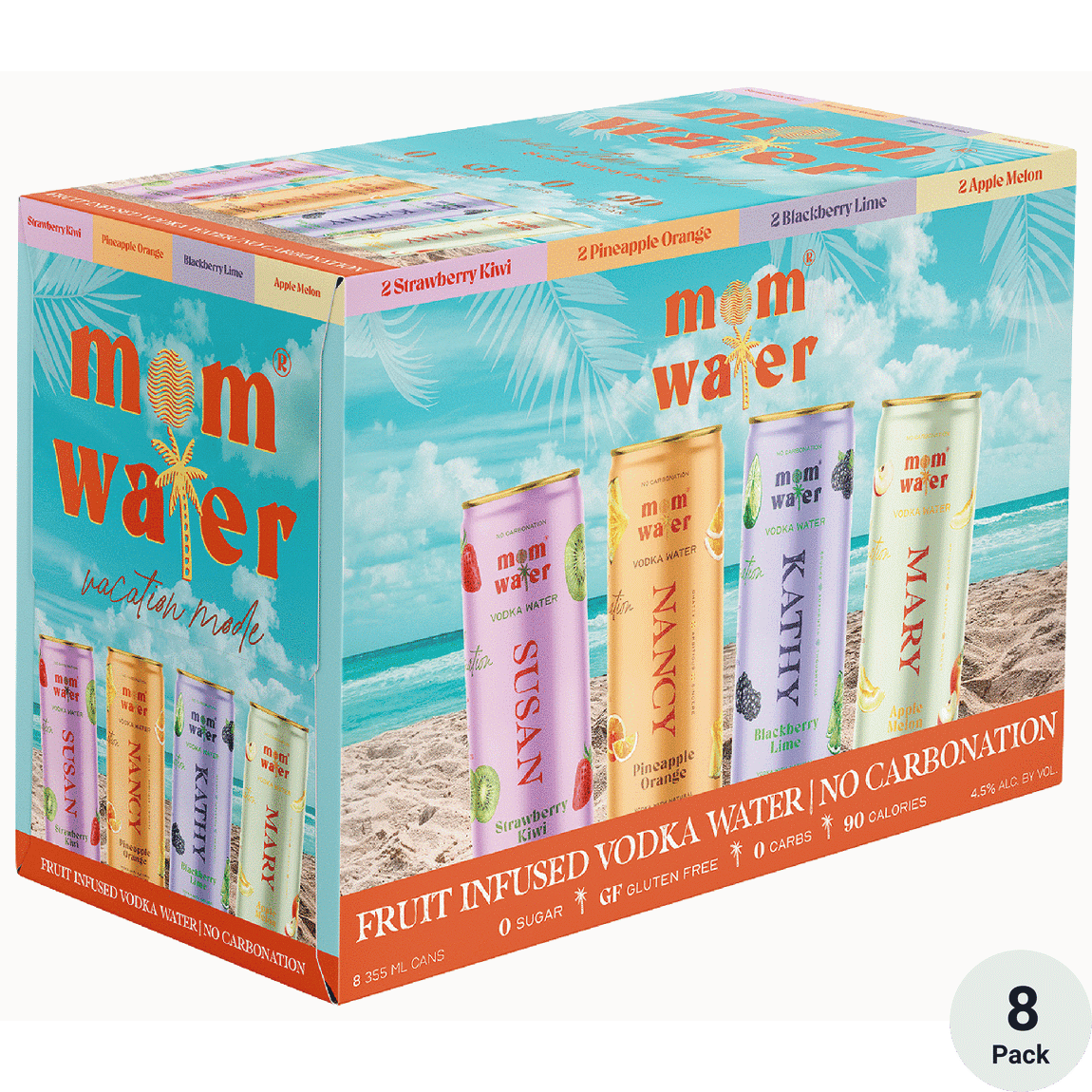 MOM WATER VACATION VARIETY 8-PACK CANS