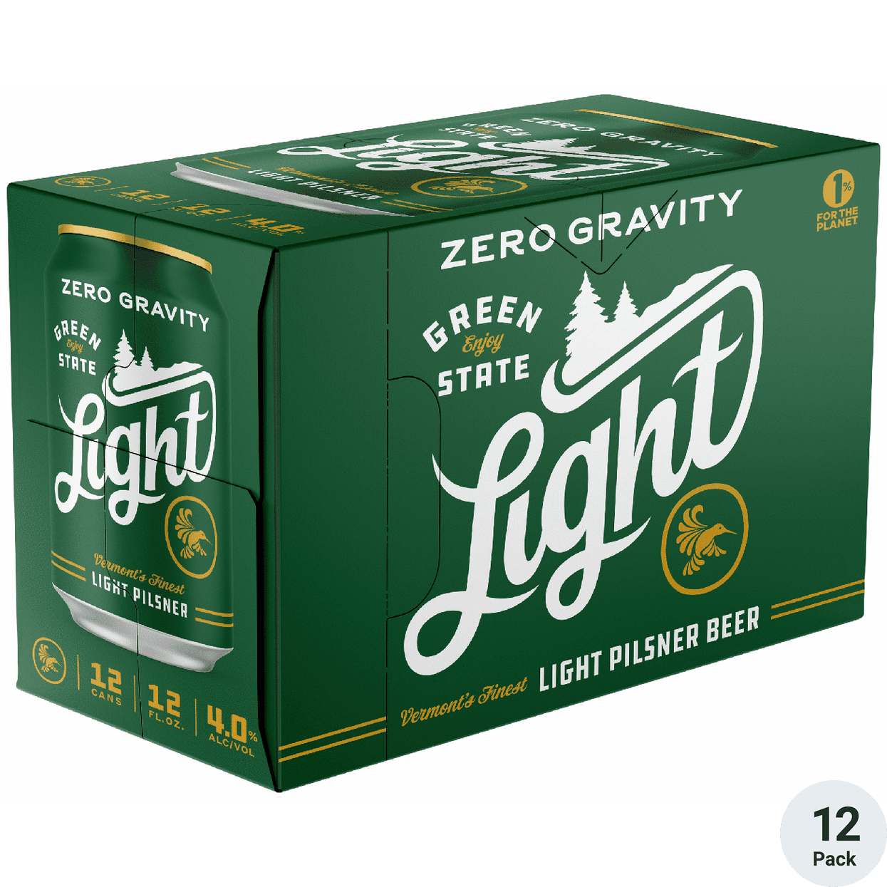 ZERO GRAVITY GREEN STATE LIGHT LAGER 12-PACK C-12OZ