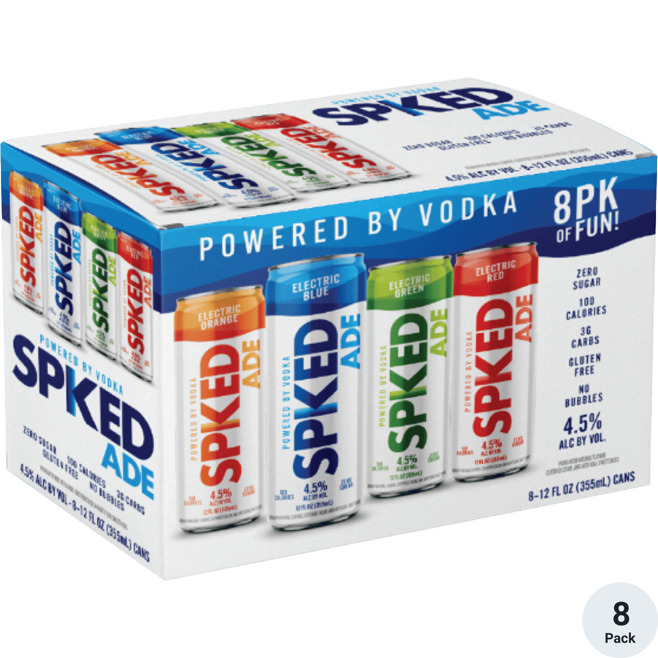 SPKED ADE  8-PACK OF FUN VARIETY C - 12OZ